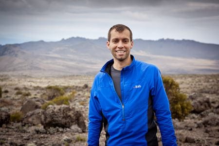 Dr Matt Wilkes on Mount Kilimanjaro