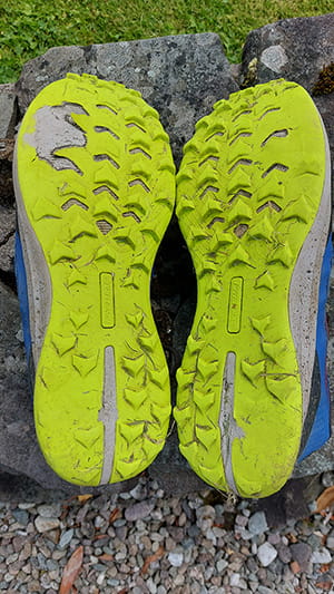 Photograph of worn shoe treads