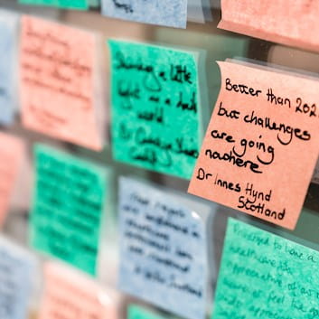Comments from MDDUS members on post-it notes