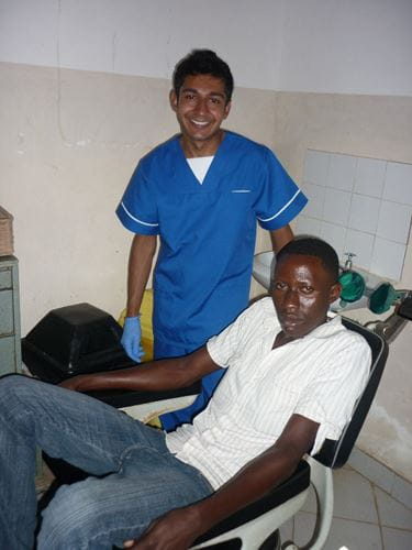 Hari Lal treats a patient in Malindi