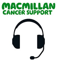 Macmillan logo with phone headset