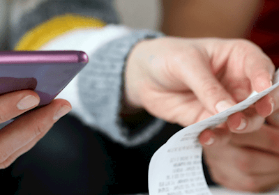 Checking receipt